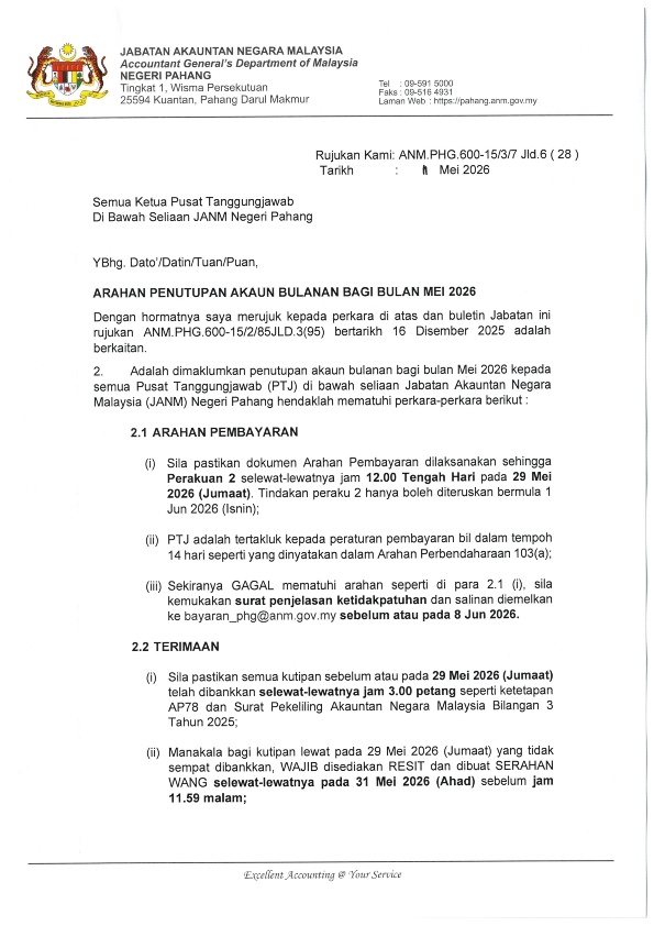 ARAHAN PENUTUPAN AKAUN BULAN MEI 2026 001