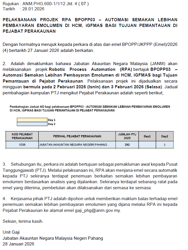PELAKSANAAN PROJEK RPA BPOPP03